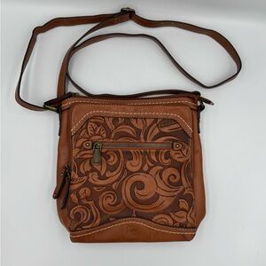 b.o.c Botanical Faux Leather Crossbody Bag